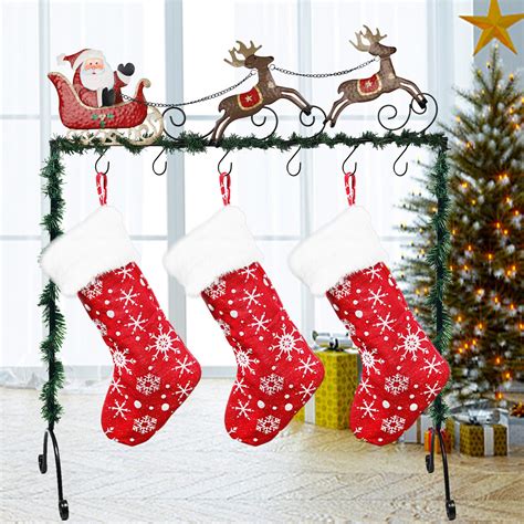 Holiday Metal Christmas Stockings & Hangers for sale 